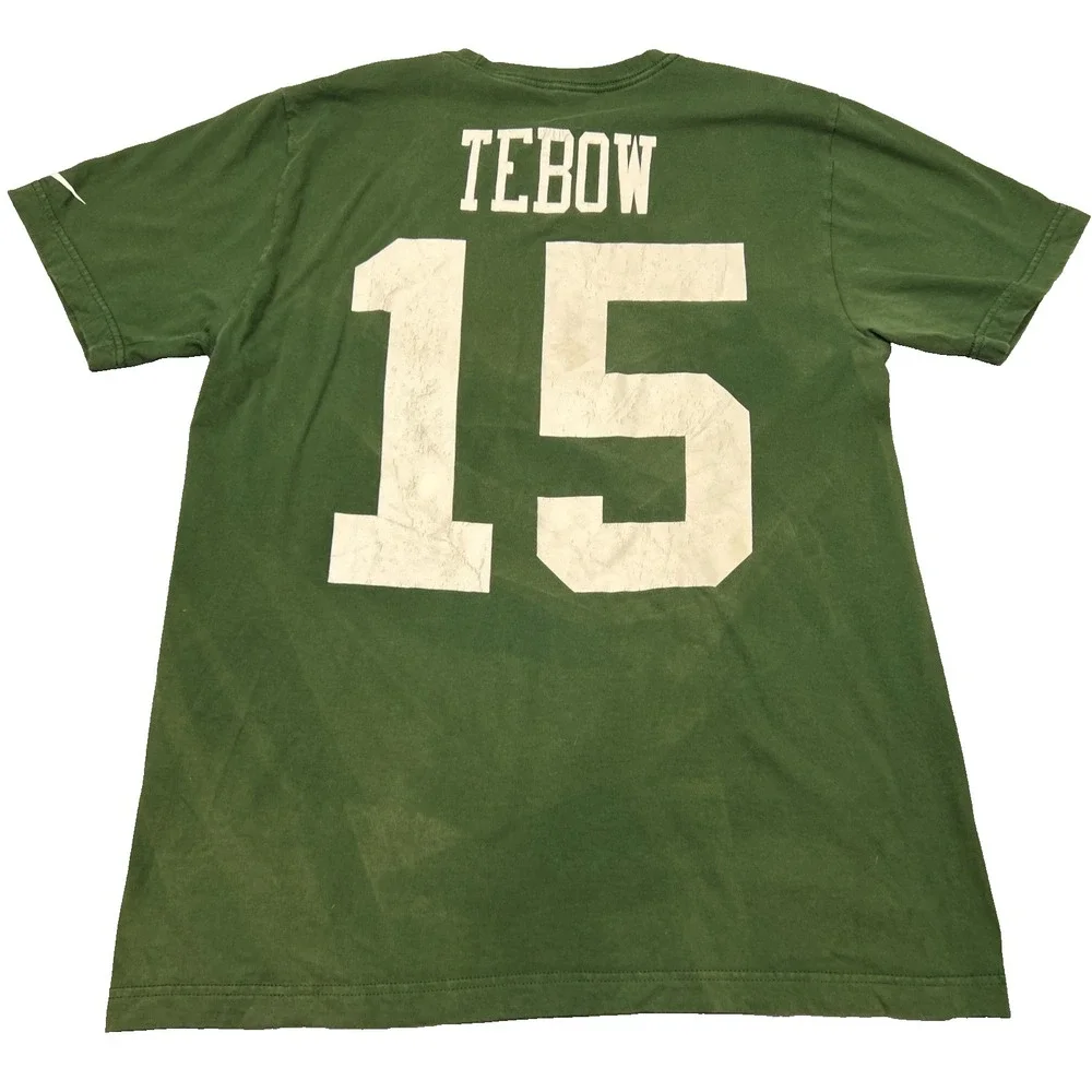 Nike NFL New York Jets Tim Tebow #15 T Shirt Adult Medium Green Regular Fit Tee